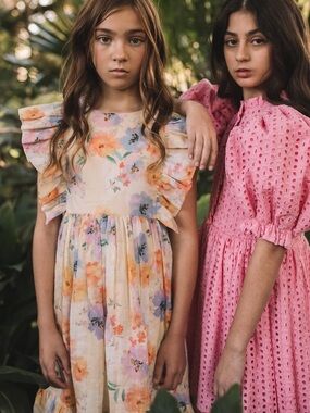Petite Amalie floral dress with sleeves (unlike stock photo)